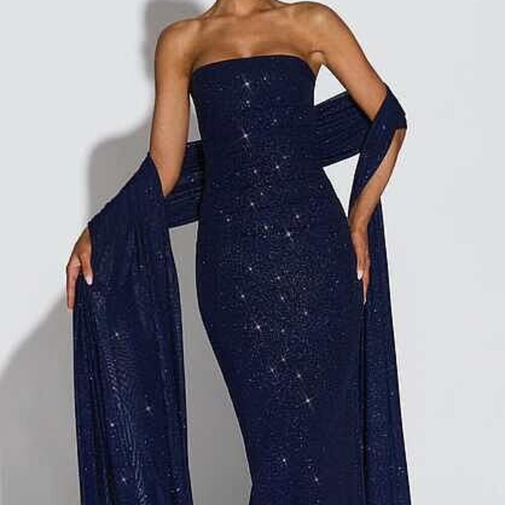 BabyBoo Agnes Shawl - Navy Sparkle